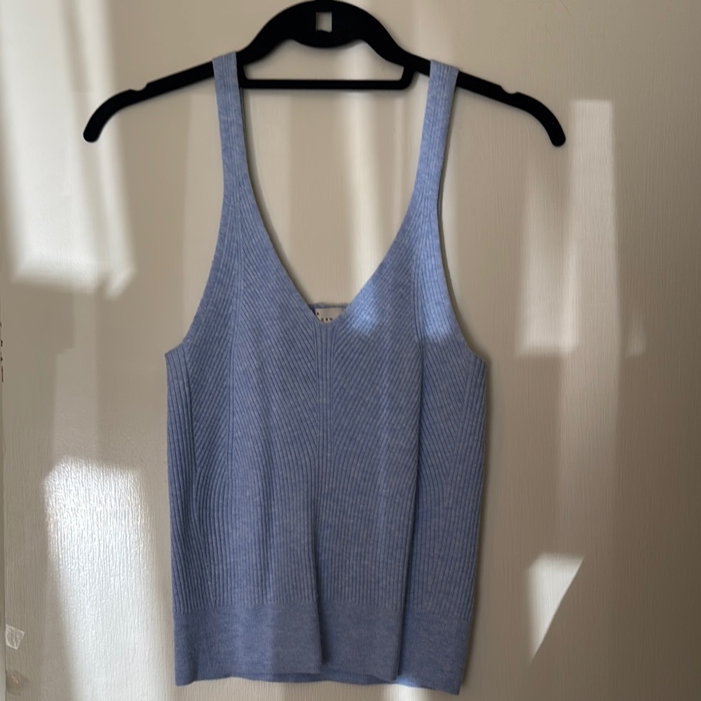 Blue Knit Women's Top